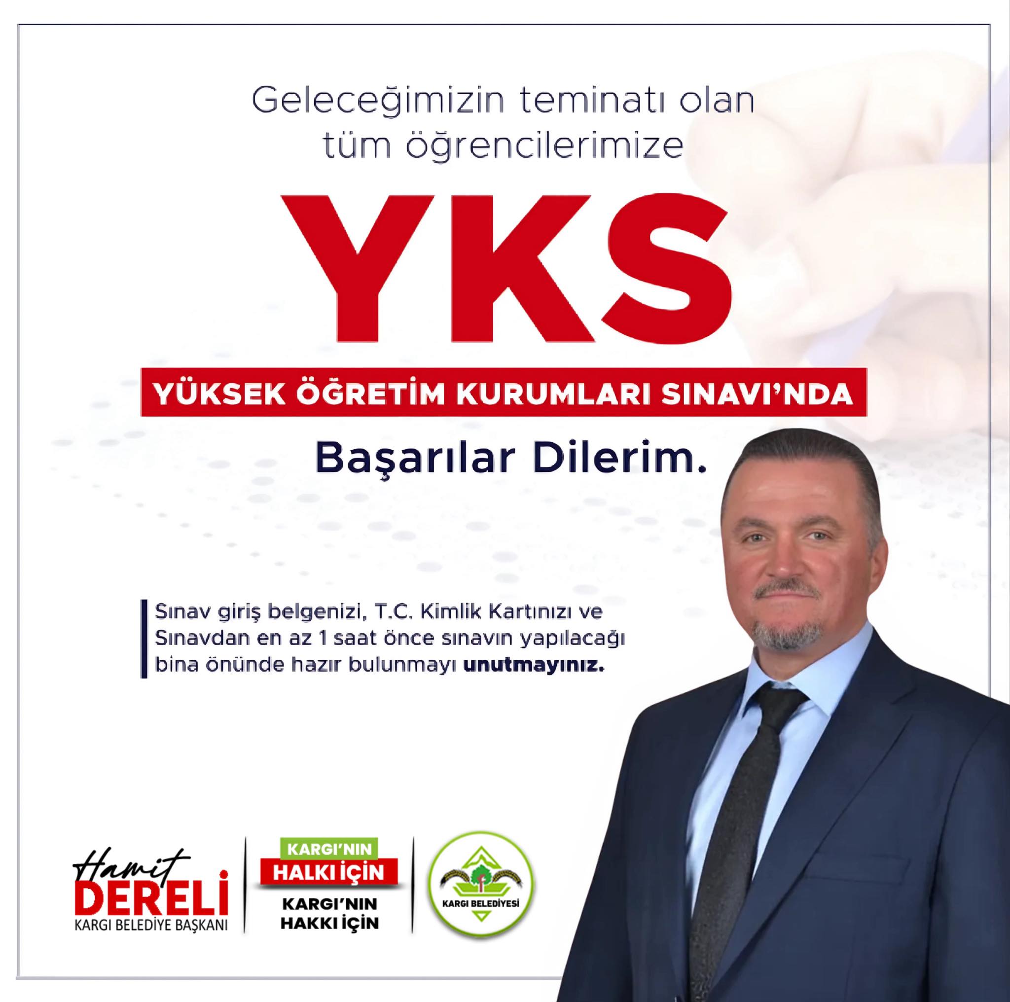 BU HAFTA SONU YKS'YE GİRECEK TÜM ÖĞRENCİLERİMİZE BAŞARILAR DİLİYORUM